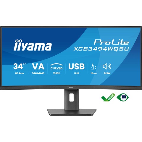 iiyama ProLite/XCB3494WQSU-B1/34"/VA/wQHD/120Hz/0,4ms/Black/3R